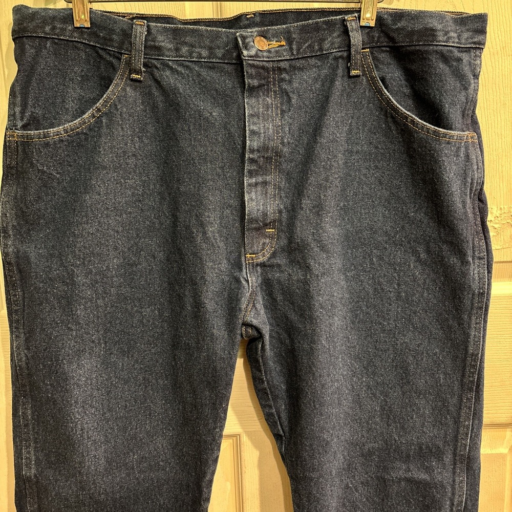 Rustler Mens Denim Jeans 40x30 Blue Straight Medium Regular Work 100 Cotton